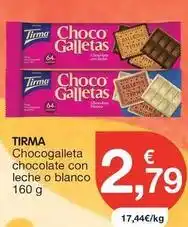 CashDiplo Tirma - chocogalleta chocolate con leche o blanco oferta
