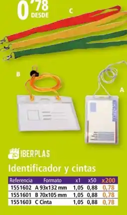 Folder IBERPLAS Identificador y cintas oferta