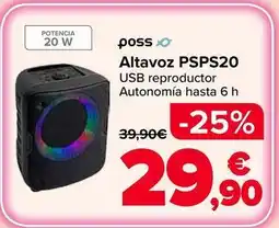 Carrefour Poss - altavoz psps20 oferta