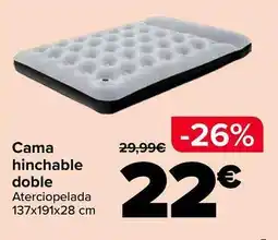 Carrefour Cama hinchable doble oferta