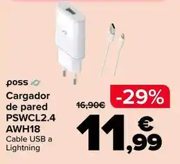 Carrefour Poss - cargador de pared pswcl2.4 awh18 oferta