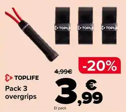 Carrefour Toplife - pack 3 overgrips oferta