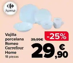 Carrefour Carrefour home - vajilla porcelana romeo oferta