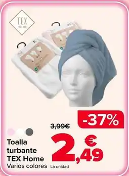 Carrefour Tex home - toalla turbante oferta