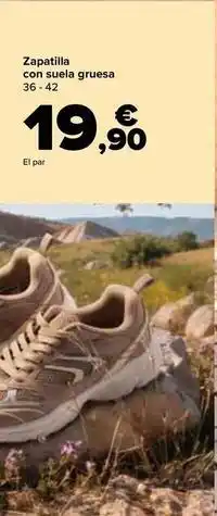Carrefour Tex - zapatilla con suela gruesa oferta