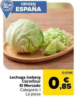 Carrefour Carrefour - lechuga iceberg el mercado oferta