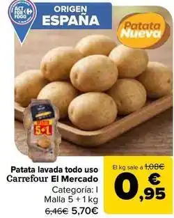 Carrefour Patata lavada todo uso Carrefour El Mercado oferta