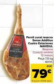 Carrefour Market Navidul - jamon curado reserva sin aditivos cuatro estaciones oferta