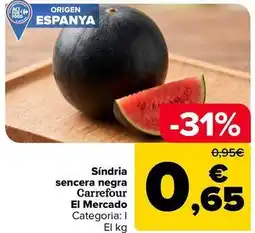 Carrefour Market Carrefour - sandía entera negra el mercado oferta