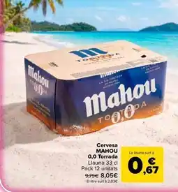 Carrefour Market Mahou - cerveza 0,0 tostada oferta