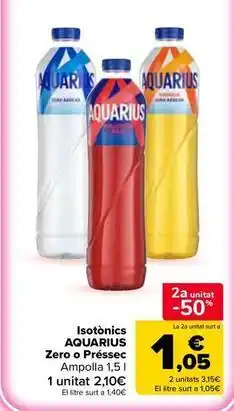 Carrefour Market Aquarius - isotonicos zero oferta
