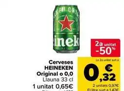 Carrefour Market Heineken - cervezas original y 0,0 oferta