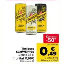 Carrefour Market Schweppes - tonicas oferta