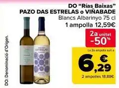 Carrefour Market PAZO DAS ESTRELAS O VIÑABADE D.O. "Rías Baixas" oferta