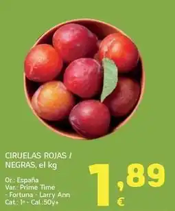 HiperDino Ciruelas rojas / negras oferta
