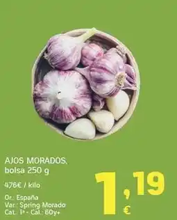 HiperDino Ajos morados oferta
