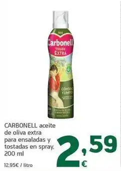 HiperDino Carbonell - aceite de oliva extra para ensaladas y tostadas en spray oferta