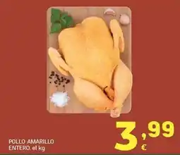 HiperDino Pollo amarillo entero oferta