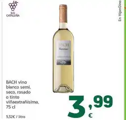 HiperDino Bach - vino blanco semi, seco, rosado o tinto vinaextranisima oferta
