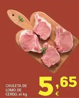 HiperDino Chuleta de lomo de cerdo oferta