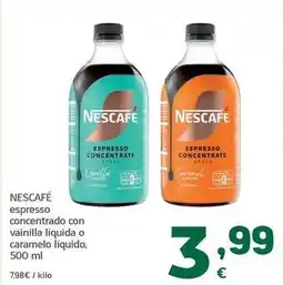 HiperDino Nescafé - espresso concentrado con vainilla liquida o caramelo liquido oferta