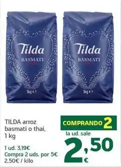 HiperDino Tilda - arroz basmati o thal oferta