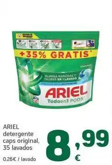 HiperDino Ariel - detergente caps original oferta