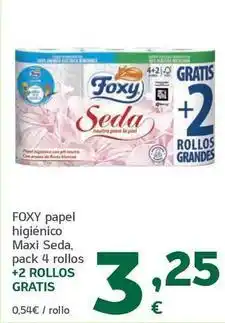 HiperDino Foxy - papel higienico maxi seda oferta