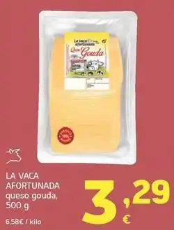 HiperDino La vaca afortunada - queso gouda oferta