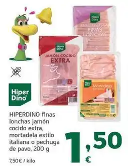 HiperDino Hiperdino - finas lonchas jamón cocido oferta