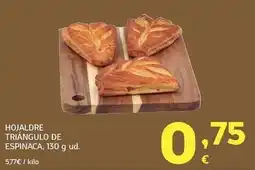 HiperDino Hojaldre triangulo de espinaca oferta