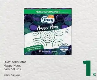 Foxy - servilletas happy hour