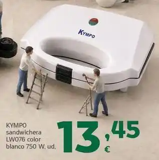 Kympo - sandwichera lw076 color blanco