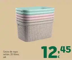 HiperDino Cesta de ropa rattan oferta