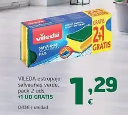 HiperDino Vileda - estropajo salvaunas verde oferta