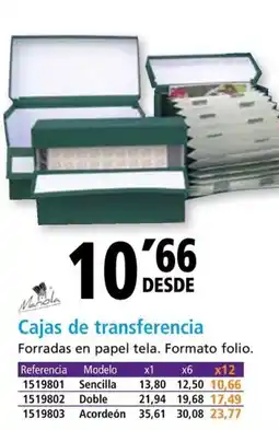 Folder Cajas de transferencia oferta