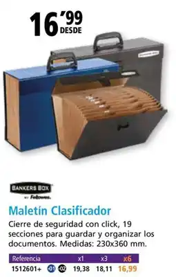 Folder BANKERS BOX Maletín Clasificador oferta