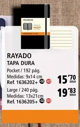 Folder Rayado tapa dura oferta