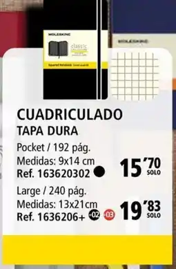 Folder Cuadriculado tapa dura oferta