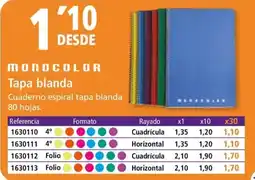 Folder MONOCOLOR Tapa blanda oferta