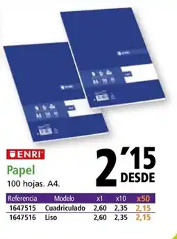Folder ENRI Papel oferta