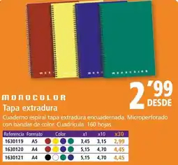 Folder MONOCOLOR Tapa extradura oferta
