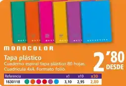 Folder MONOCOLOR Tapa plástico oferta