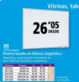 Folder Pizarra lacada en blanco magnética oferta