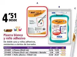 Folder Pizarra blanca y rollo adhesivo oferta