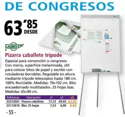 Folder FAIBO Pizarra caballete trípode oferta