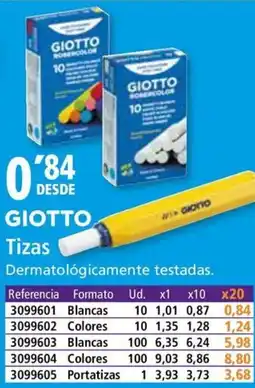Folder GIOTTO Tizas oferta
