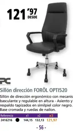 Folder Sillón dirección foröl opti520 oferta