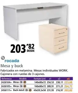 Folder ROCADA Mesa y buck oferta