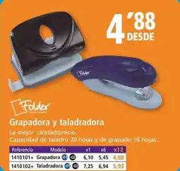 Folder Grapadora y taladradora oferta